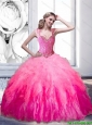 The Super Hot Beading and Ruffles 2015 Sweetheart Quinceanera Dresses in Multi Color