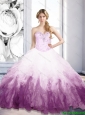 2015 Perfect Sweetheart Multi Color Quinceanera Dresses with Beading and Ruffles