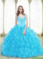 Pretty Sweetheart 2015 Sweet 16 Dresses with Beading and Ruffled Layers