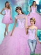 Unique 2015 Beading and Ruffles Ball Gown Quinceanera Dresses