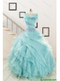 Sweetheart Organza Beading and Ruffles Quinceanera Dresses for 2015