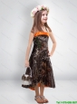 New Style 2015 High Low One Shoulder Camo Little Girl Pageant Dresses