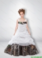 New Style A Line 2015 Camo Little Girl Pageant Dresses with Beading