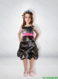 New Style Knee Length Camo Little Girl Pageant Dresses with Sashes