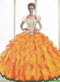 Beautiful Ball Gown Sweetheart Quinceanera Dresses with Ruffles For 2015 Summer