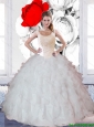 New Arrival Ball Gown Ruffles and Beaded Sweet 16 Dresses for 2015 Summer