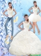 2015 Fall Beautiful High Neck and Beaded Quinceanera Dresses with Pick Ups