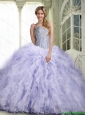 Beautiful Lavender Quinceanera Dresses with Ruffles and Beading For 2015 Summer
