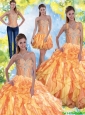 Top Seller  Quinceanera Dresses with Beading and Ruffles in Multi Color For 2015 Fall