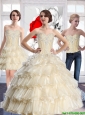 Top Seller  Sweetheart Quinceanera Dresses with Beading and Ruffled Layers For 2015 Fall
