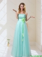 2015 Empire Strapless Prom Dresses with Hand Made Flowers