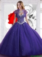 Fall 2015 Perfect Sweetheart Ball Gown Purple Quinceanera Dresses with Beading