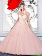 New Arrival Appliques 2015 Summer Quinceanera Dresses in Baby Pink