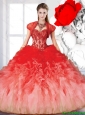 New Style Multi Color Quinceanera Dresses with Beading for 2015 Summer