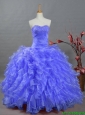 2016 Perfect Sweetheart Dresses for Quinceanera with Beading and Ruffles