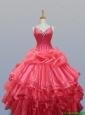 Beading and Ruffled Layers Straps Quinceanera Dresses for 2016