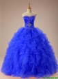 New Arrival 2016 Summer Beaded and Ruffles Quinceanera Dresses in Organza