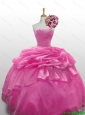 Pretty 2016 Summer Sweetheart Rose Pink Quinceanera Dresses with Paillette