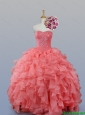 New Arrival Beading and Ruffles Sweetheart Quinceanera Dresses for 2015
