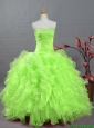 Pretty Sweetheart Quinceanera Dresses in Spring Green for 2015