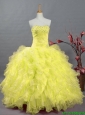 Elegant Sweetheart Quinceanera Dresses with Beading and Ruffles for 2015