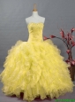 Elegant Beaded and Ruffles Quinceanera Dresses in Organza for 2015