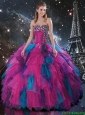 Colorful Multi Color Ball Gown Quinceanera Dresses with Beading