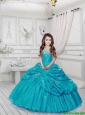 Pretty 2016 Summer Blue Little Girl Pageant Dress with Appliques and Pick-ups