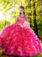 Luxurious Ball Gown Beading Fuchsia Quinceanera Dresses with Sweetheart