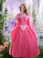 Perfect A Line Rose Pink Quinceanera Dresses with Off the Shoulder