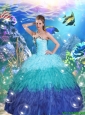 Artistic Ball Gown Sweet 16 Dresses with Beading and Ruffles