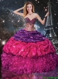 Discount Multi Color Sweetheart Quinceanera Dresses with Beading and Pick Ups