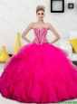 Pretty Beading and Ruffles Sweetheart 2015 Quinceanera Dresses