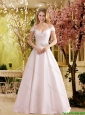 2016 Perfect A Line Off the Shoulder Elegant Wedding Dress with Brush Train