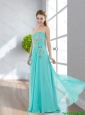 2016 Elegant Empire Floor Length Applique Prom Dresses with Beading