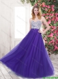 2016 Spring Fashionable Sweetheart Purple Prom Gowns with A Line