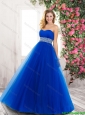 Popular Sweetheart Blue Prom Dresses with Beading for 2015