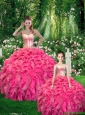 2015 Fall Beautiful Ball Gown Sequined Macthing Sister Dresses with Ruffles