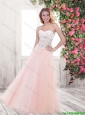 2016 Spring Elegant Sweetheart Prom Dresses with Appliques and Beading