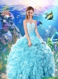 2016 Fashionable Beaded and Ruffles Quinceanera Gowns in Organza