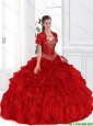 Discount Beaded Red Sweetheart New Arrival Quinceanera Gowns for 2016