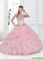 2016 Popular Sweetheart Beaded and Pick Ups Quinceanera Dresses