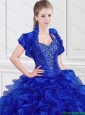 Fashionable Beaded and Ruffles Quinceanera Dresses with Halter Top