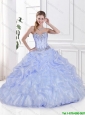 New Style Ball Gown Beaded Sweet 16 Gowns in Lavender for 2016
