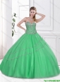 2016 New Style Ball Gown Tulle Sweet 16 Dresses with Beading