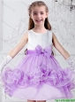2016 Pretty Bowknot Mini Length Multi Color Flower Girl Dresses with Scoop