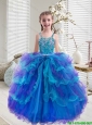Comfortable Beaded and Ruffled Layers  Mini Quinceanera Dresses in Multi Color