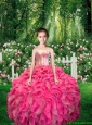 Comfortable Sequined and Ruffles Mini Quinceanera   Dresses with Straps