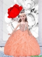 Pretty Straps Organza Mini Quinceanera Dresses with Beading