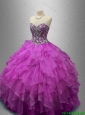 2016 Elegant Ball Gown Sweet 16 Dresses with Beading and Ruffles